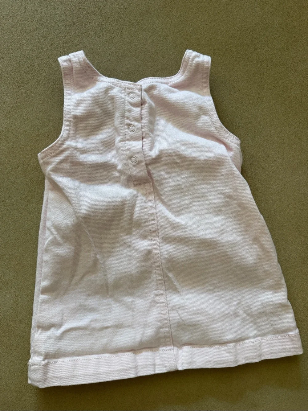 Gap Baby Girl Light Pink Heart Denim Dress